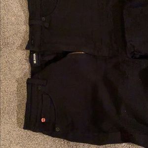 Black high waisted Hudson skinny jeans